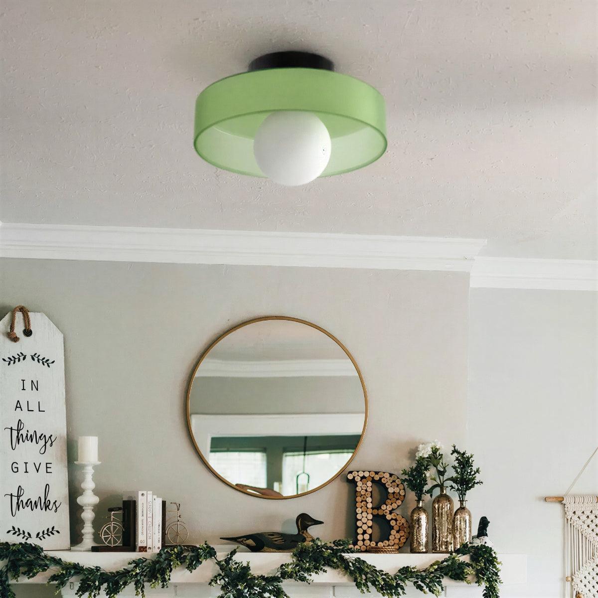 Round Flush Mount Bauhaus Styled Ceiling Light With Ambient Glow