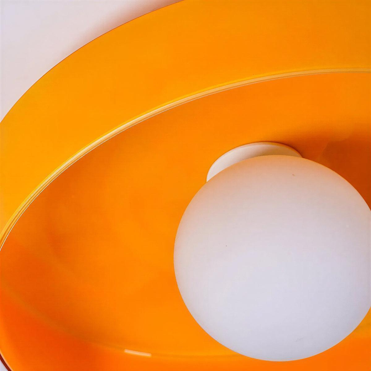 Round Flush Mount Bauhaus Styled Ceiling Light With Ambient Glow