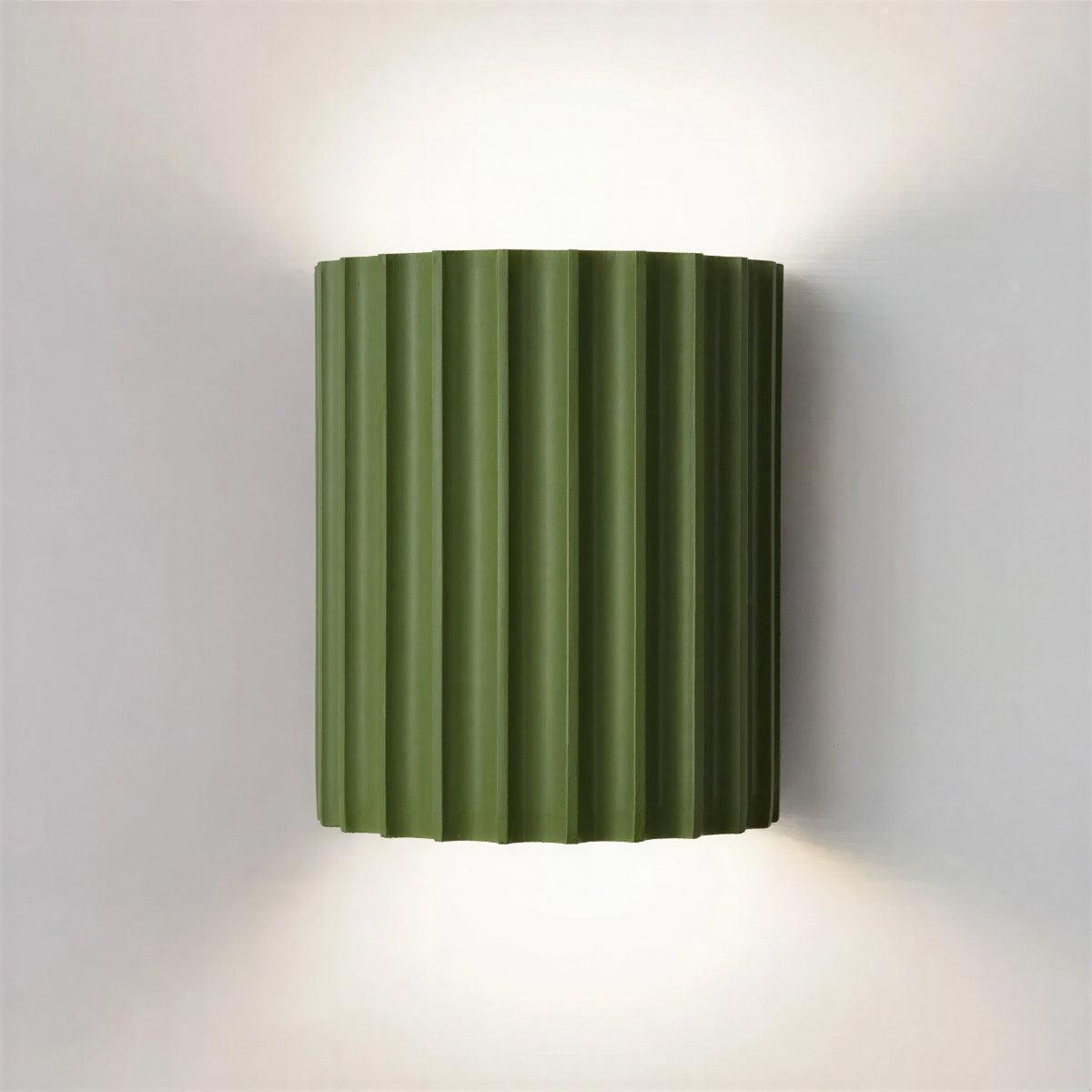 Round Fluted Wall Lamp With Up Down Lighting