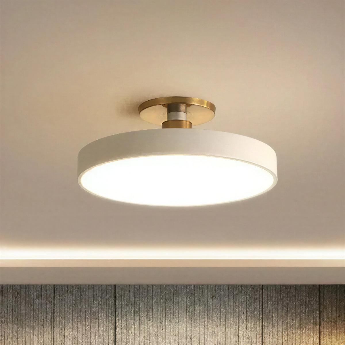 Semi Flush Ceiling Light With Modern Circular Nordic Design