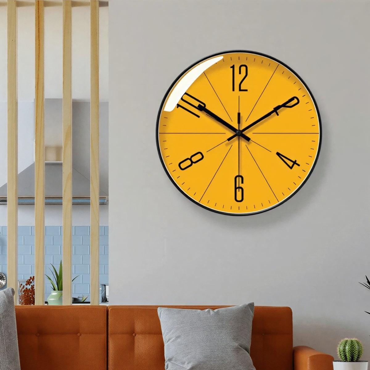 Silent Minimalist Wall Clock With Modern Scandinavian Aesthetic Style