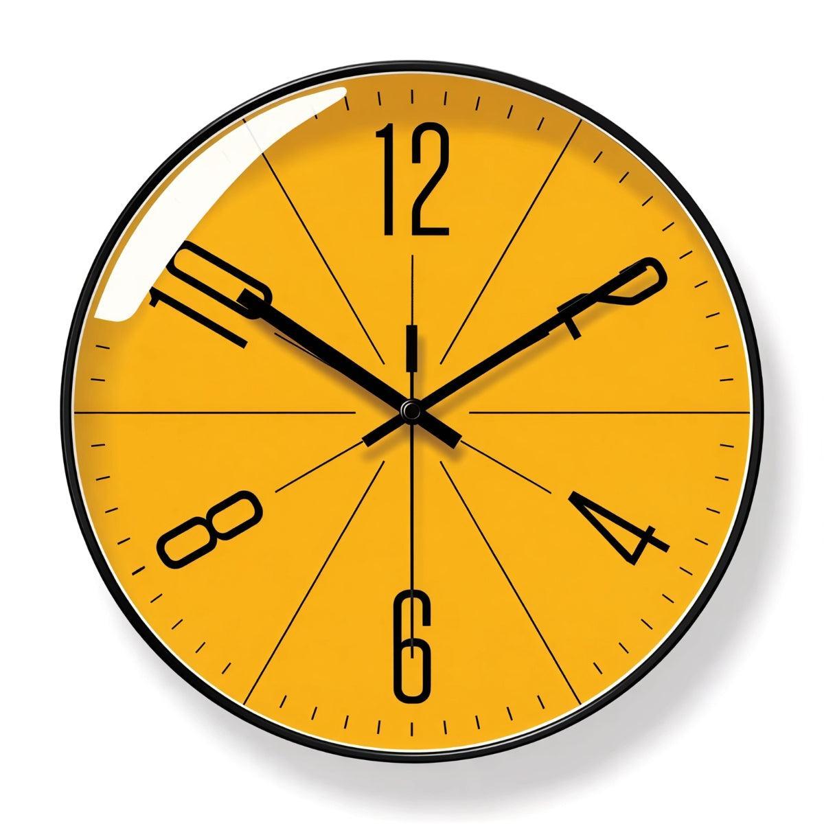 Silent Minimalist Wall Clock With Modern Scandinavian Aesthetic Style