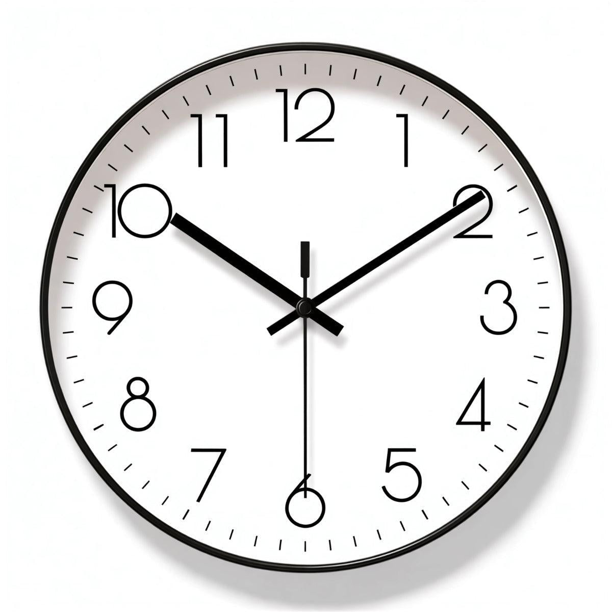 Silent Minimalist Wall Clock With Modern Scandinavian Aesthetic Style