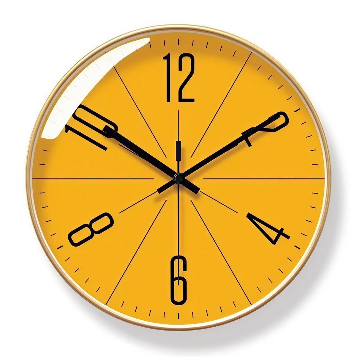 Silent Minimalist Wall Clock With Modern Scandinavian Aesthetic Style