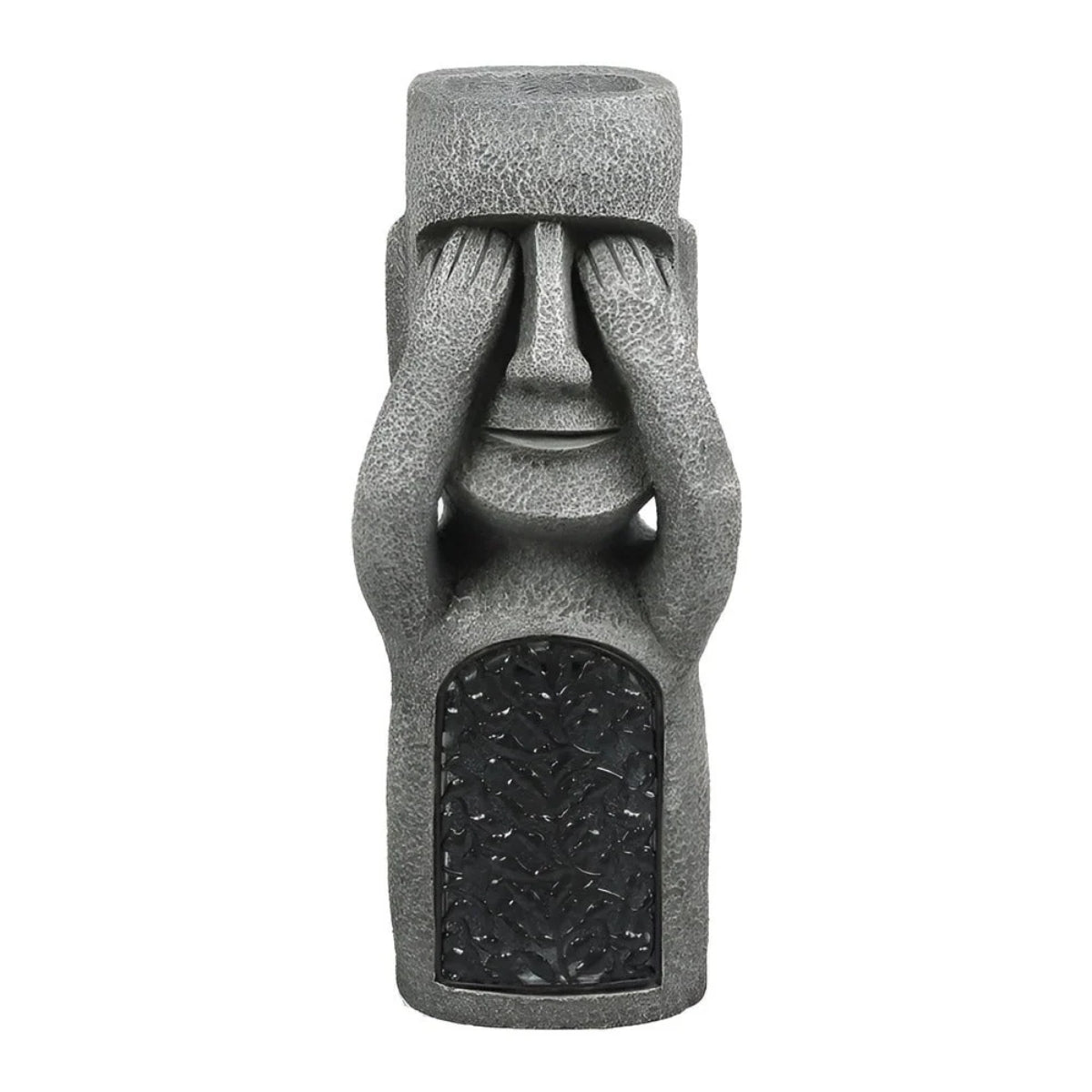 Solar Powered Garden Light With Easter Island Statue Design