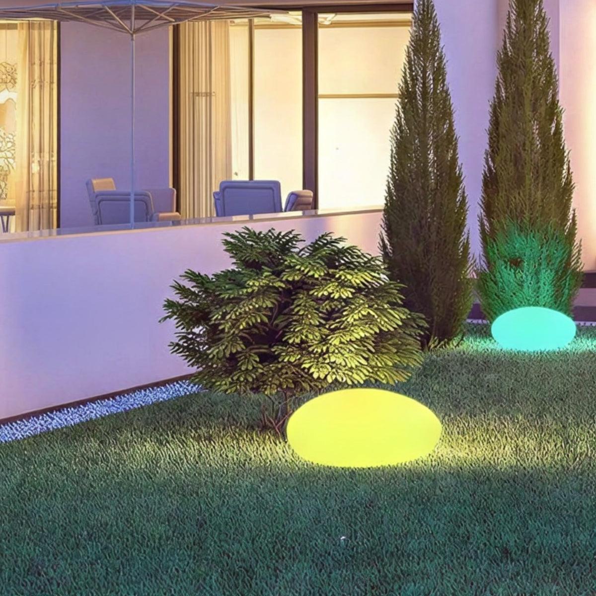 Solar Powered Stone Rock Styled Garden Light For Pathway