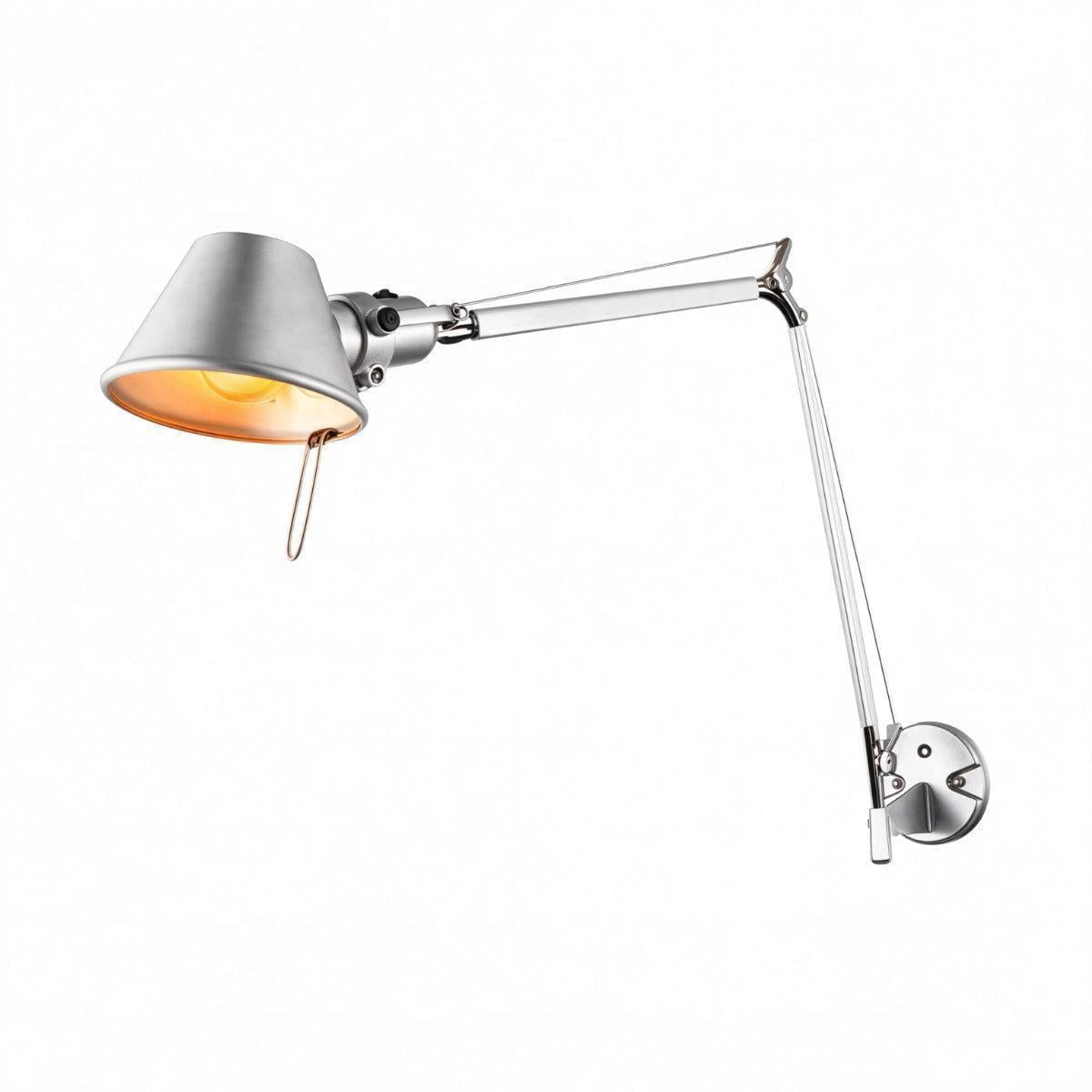 Swing Arm Wall Sconce Light With Long Adjustable Swivelling Arm