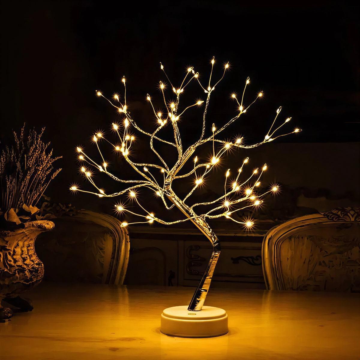 Table Lamp With Decorative Bonsai Fairy Tree Light For Ambient Rooms