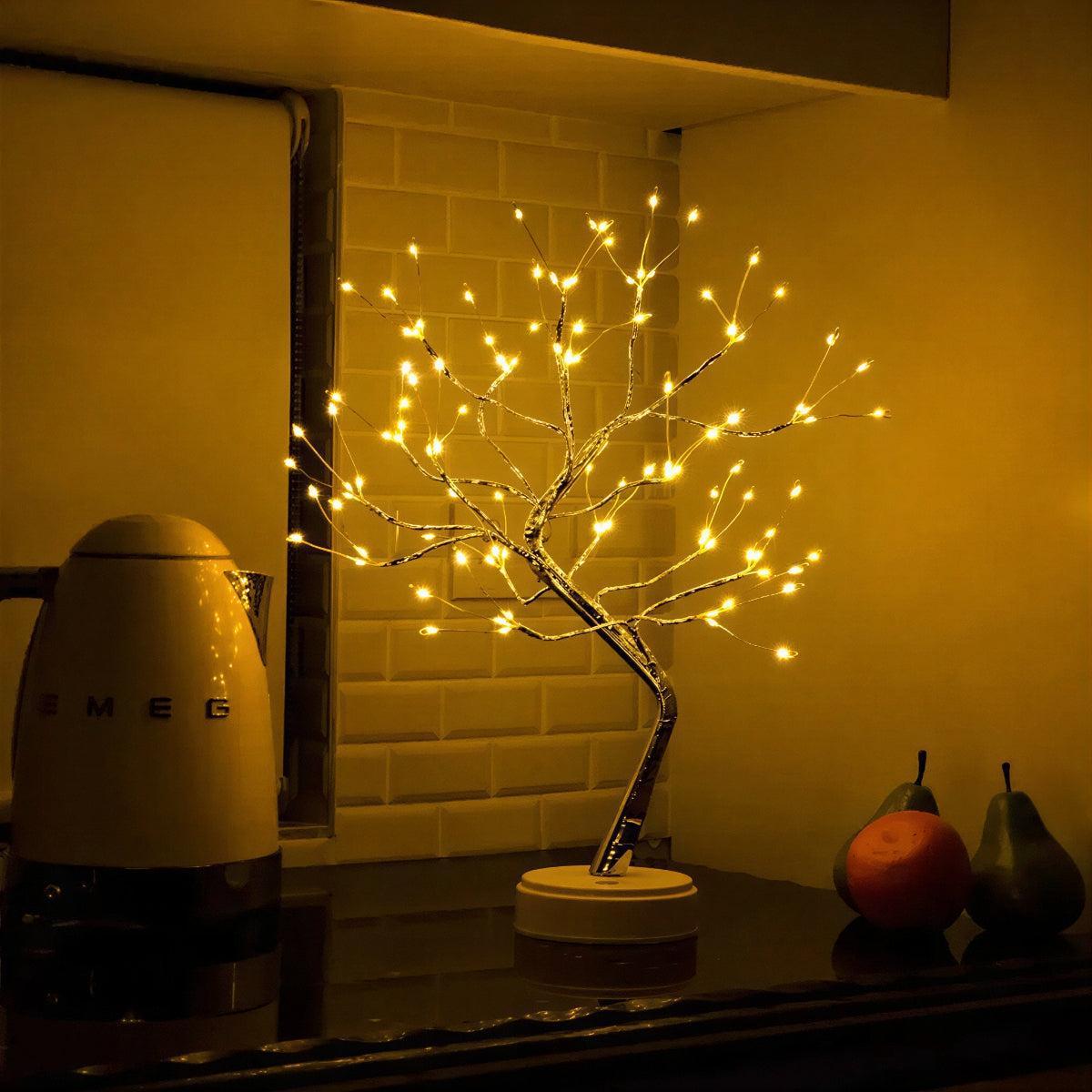 Table Lamp With Decorative Bonsai Fairy Tree Light For Ambient Rooms