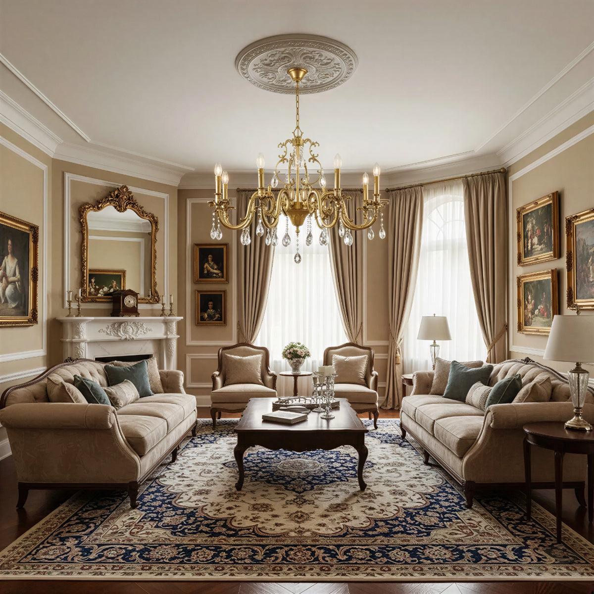 Traditional Antique Crystal Chandelier Light