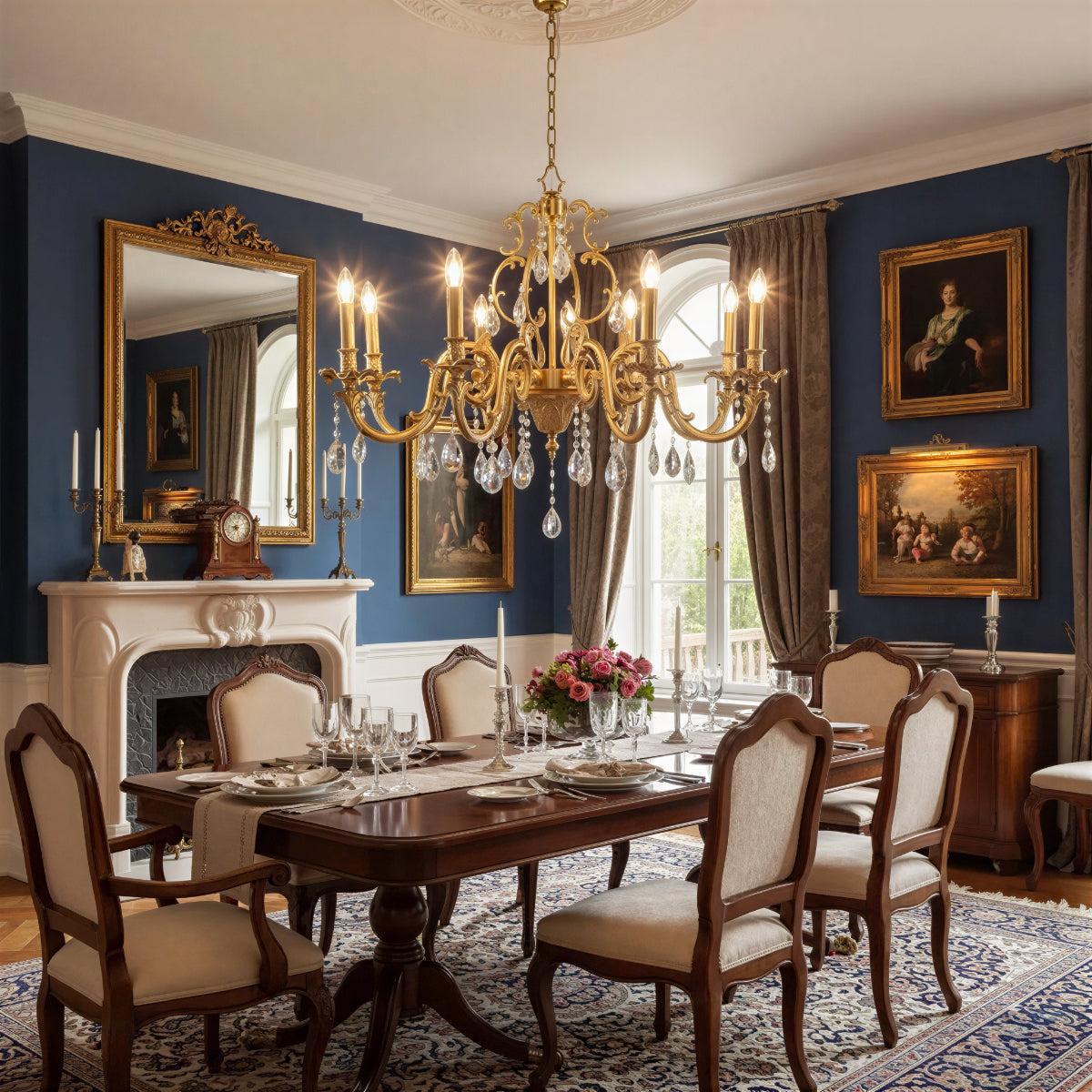 Traditional Antique Crystal Chandelier Light