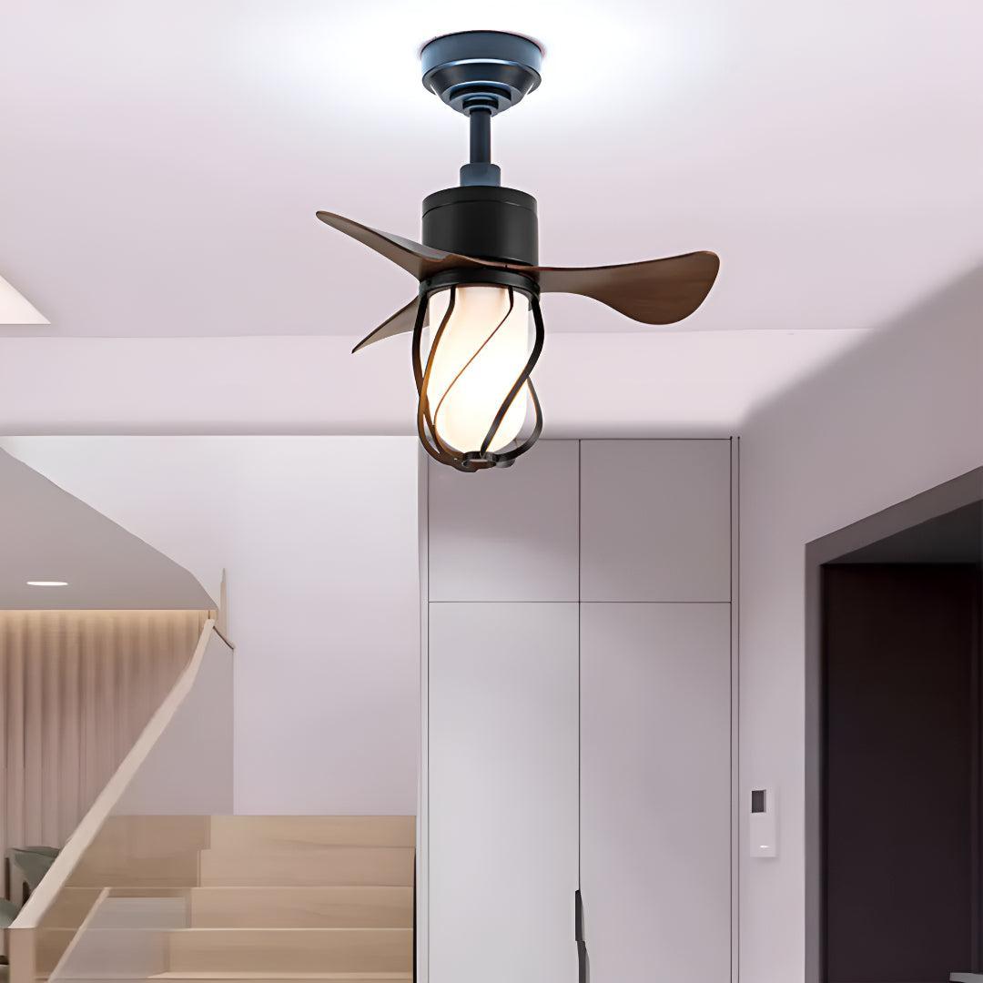 Vintage Ceiling Fan Light with Remote Control