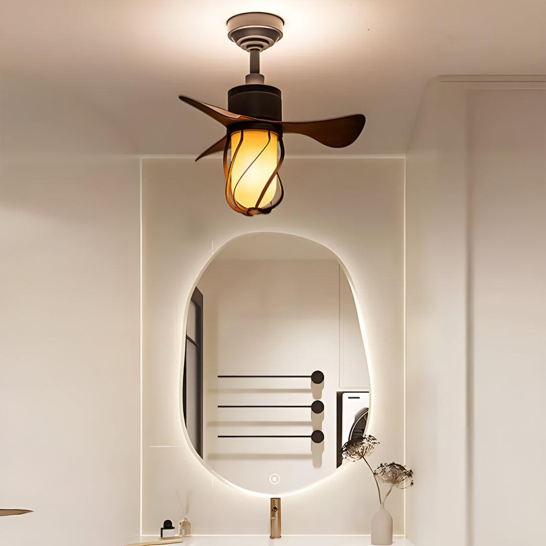Vintage Ceiling Fan Light with Remote Control