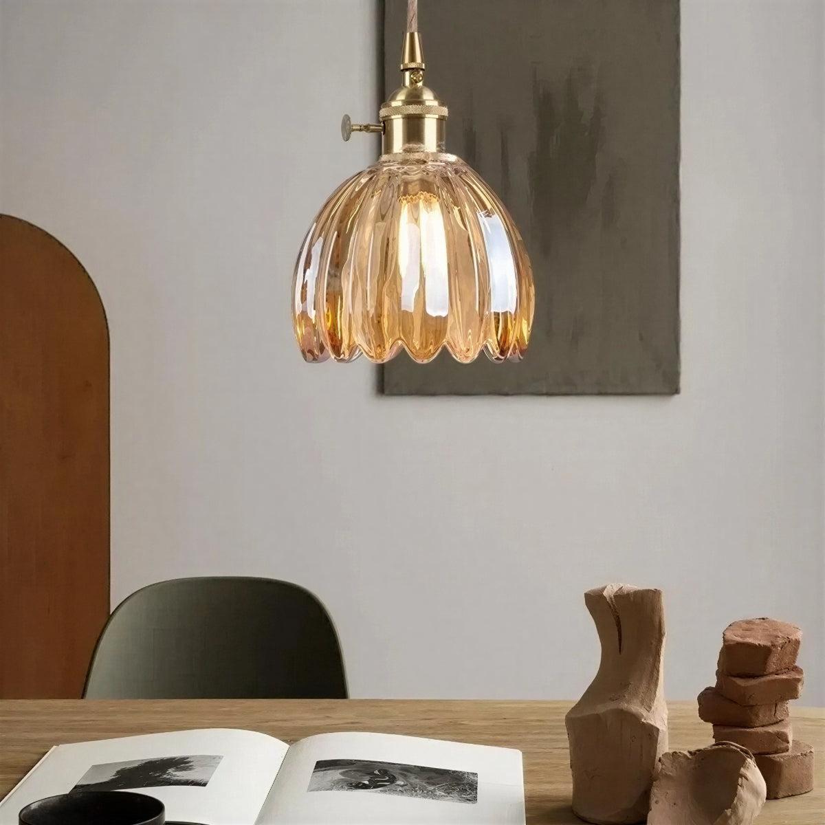Vintage Flower Styled Pendant Light With Floral Shape Fitting