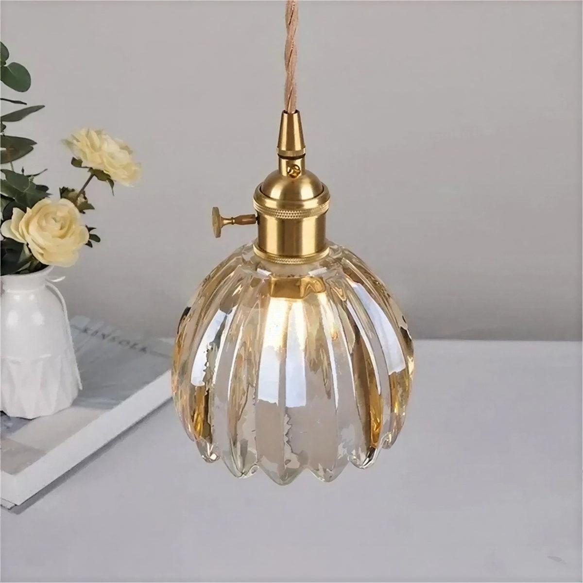 Vintage Flower Styled Pendant Light With Floral Shape Fitting