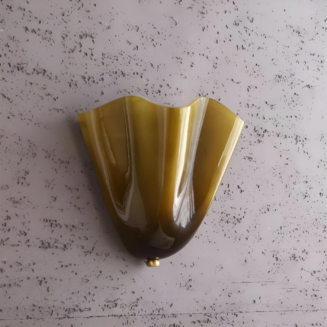 Wall Lamp with Elegant Petal Curved Glass Style