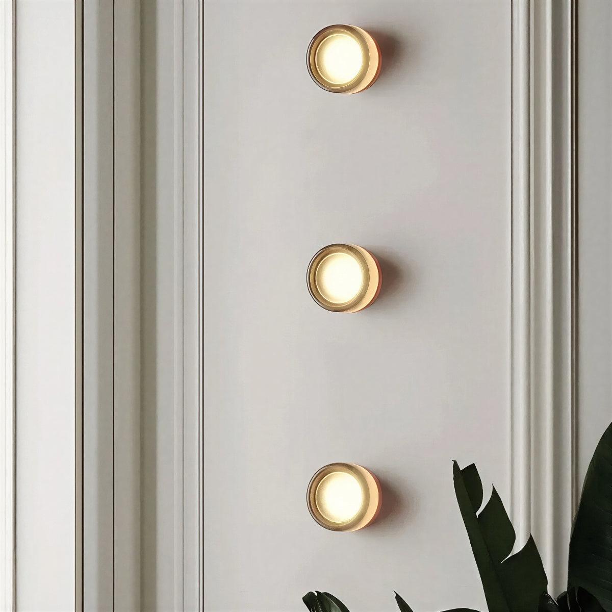 Wall Light Sconce With Modern Sculptural Dimple Design And Ambient Glow