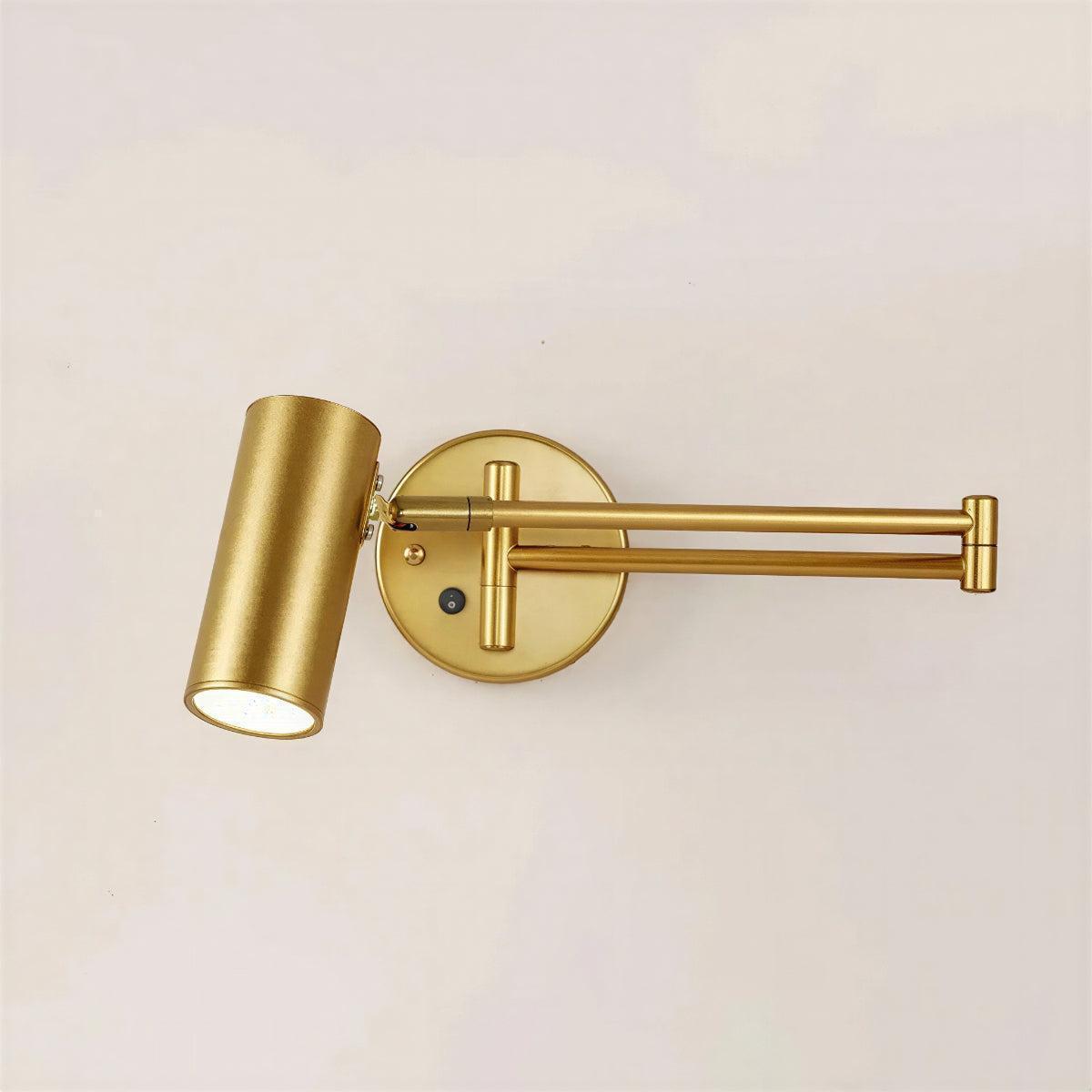 Wall Light With Adjustable Swing Arm Reading Lamp