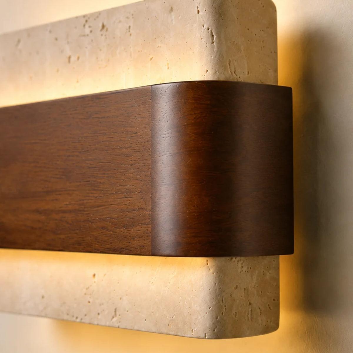 Wall Light With Stone And Wood Style Living Room Hallway And Bedroom