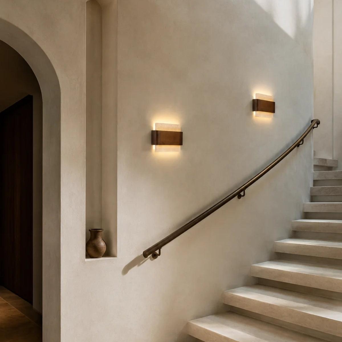 Wall Light With Stone And Wood Style Living Room Hallway And Bedroom