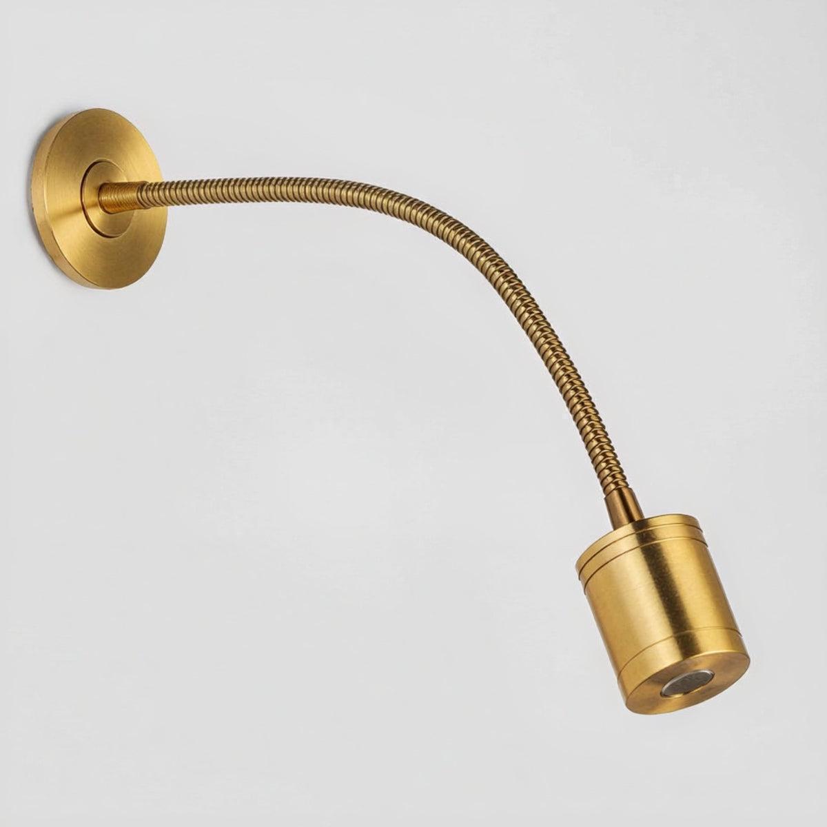 Wall Mounted Reading Light With Integrated USB Charging Port And Flexible Gooseneck