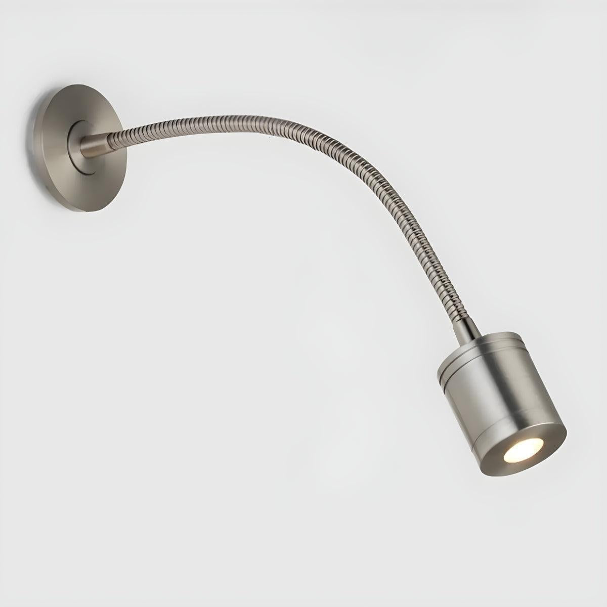 Wall Mounted Reading Light With Integrated USB Charging Port And Flexible Gooseneck