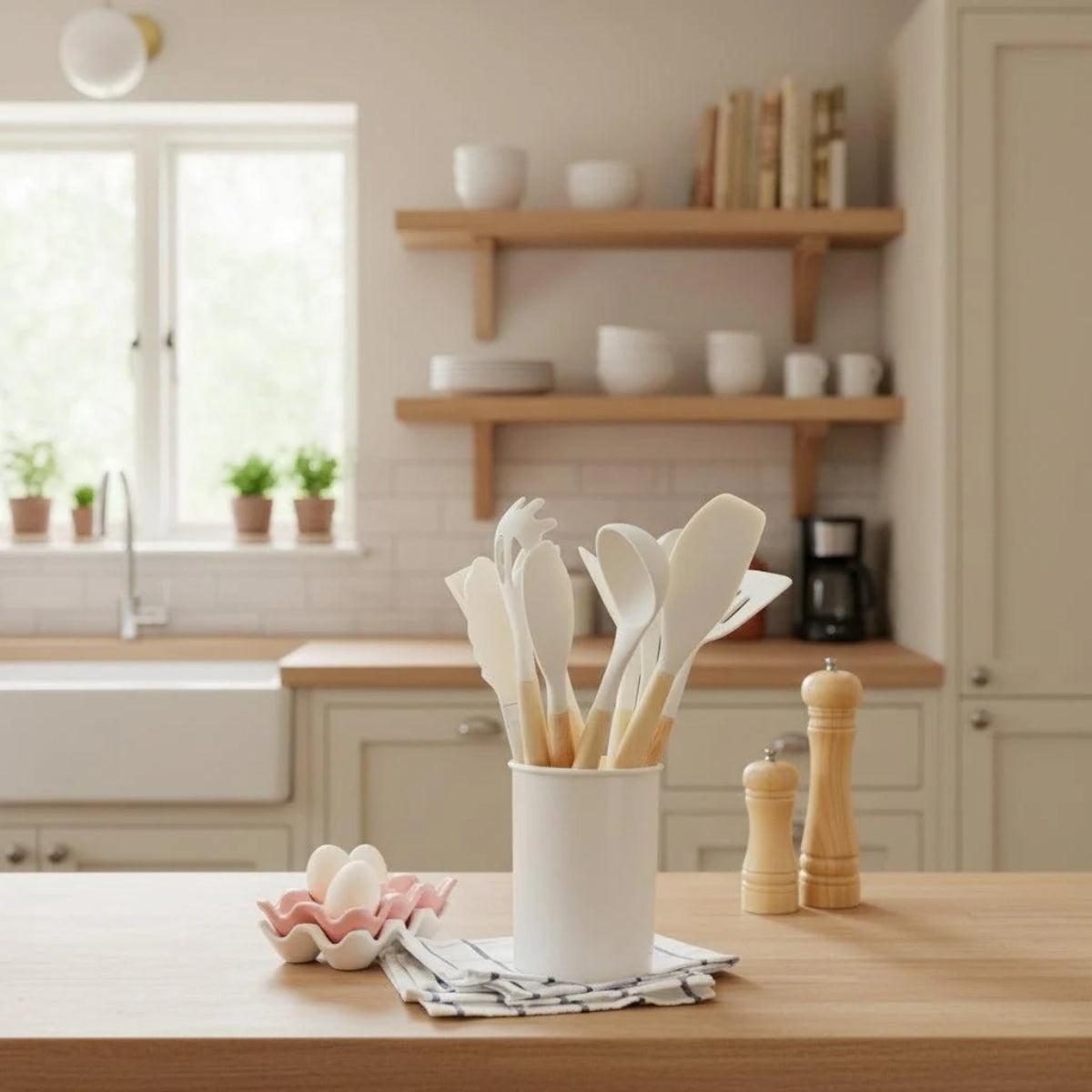 12 Piece Silicone Kitchen Utensils Set With Holder