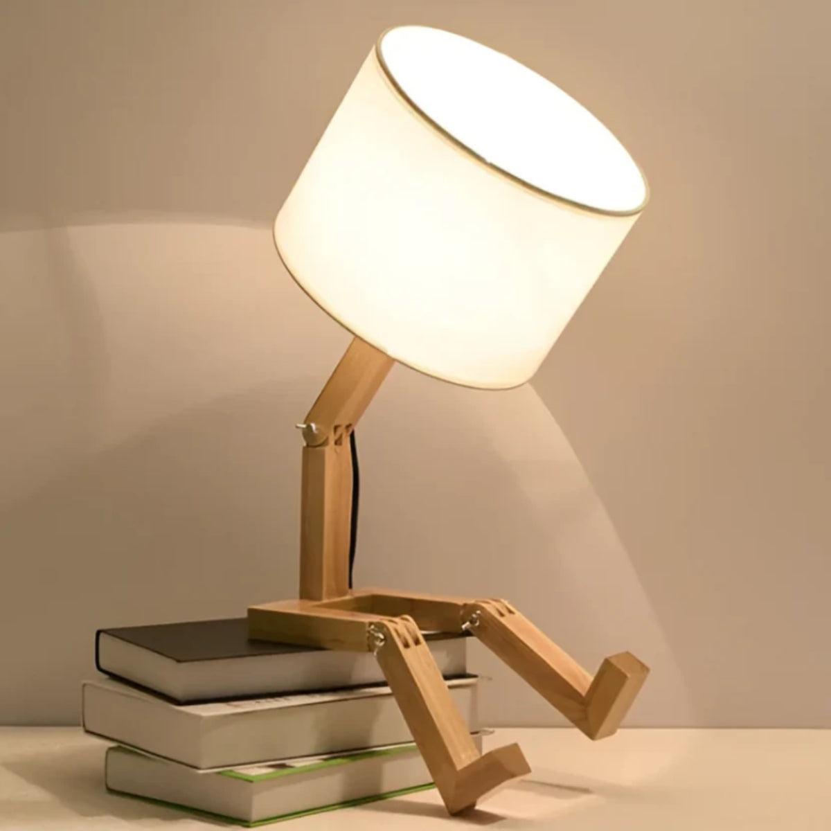 Adjustable Person Styled Table Lamp With Flexible Parts