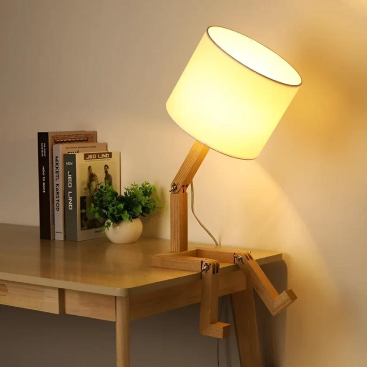 Adjustable Person Styled Table Lamp With Flexible Parts