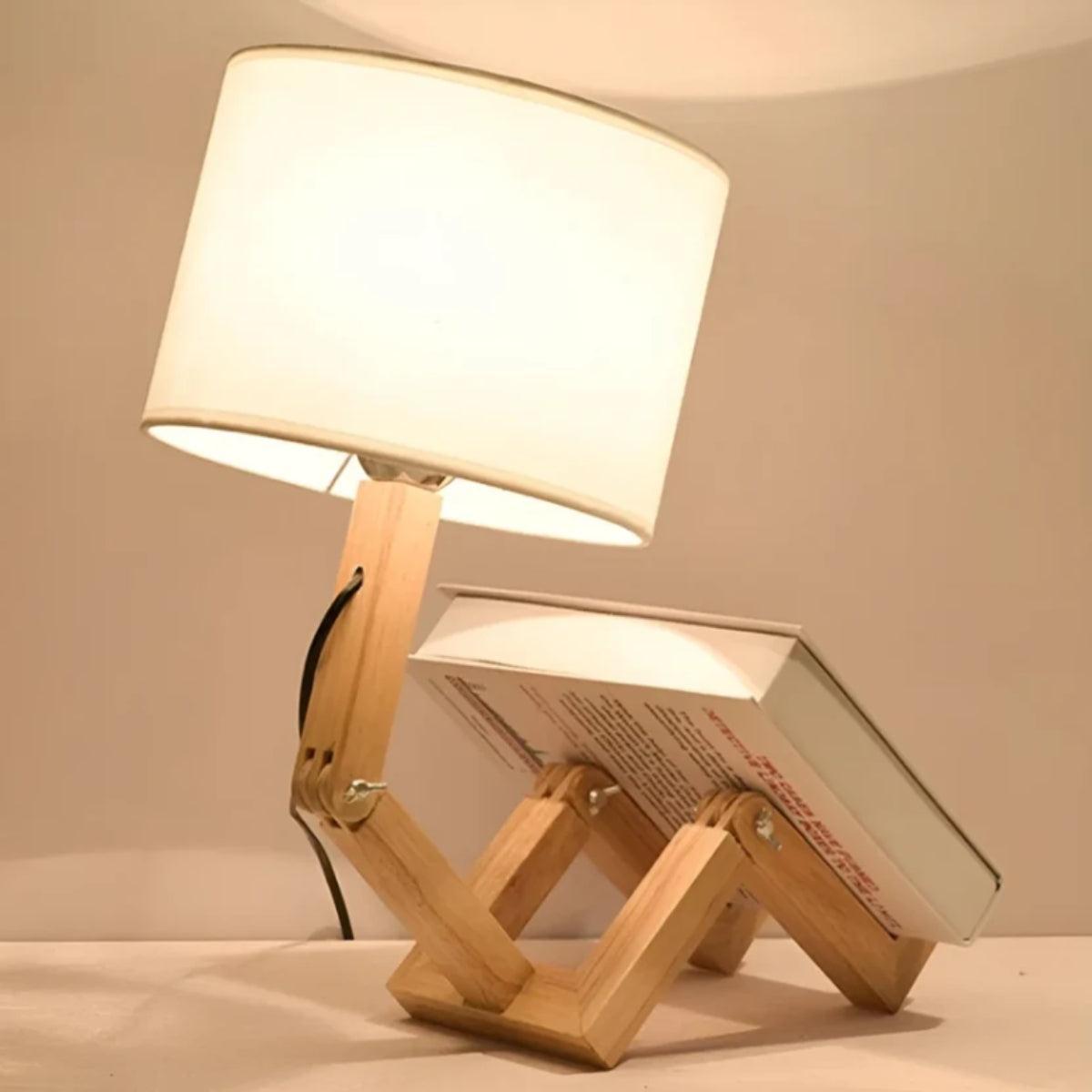Adjustable Person Styled Table Lamp With Flexible Parts