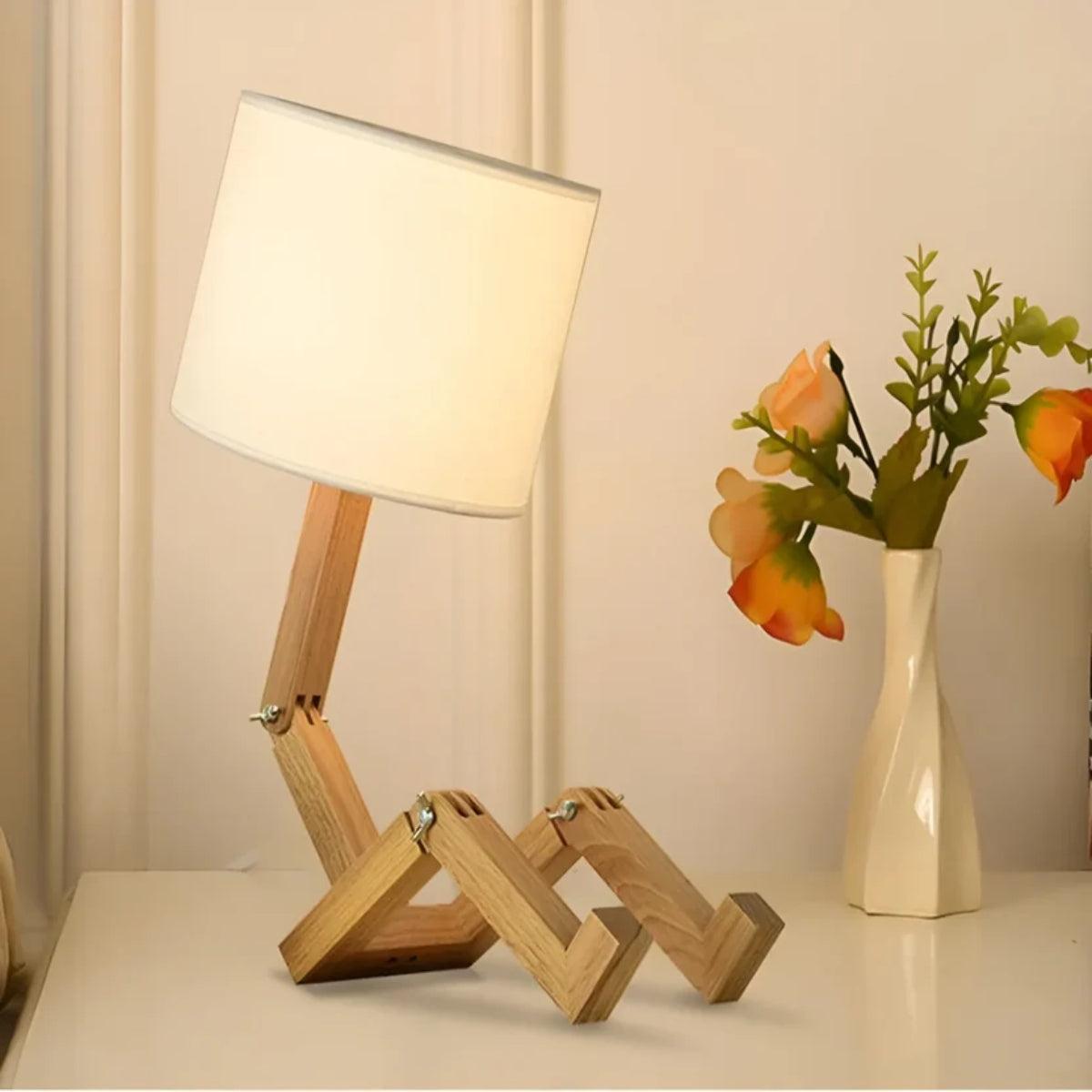 Adjustable Person Styled Table Lamp With Flexible Parts