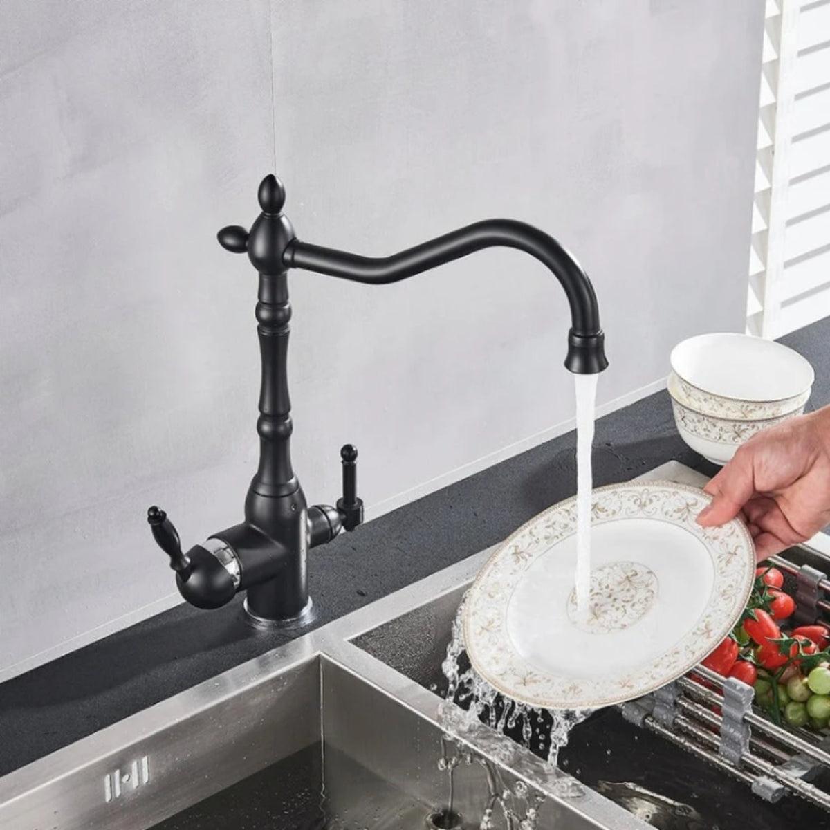 Antique Kitchen Sink Mixer Tap With Water Filter