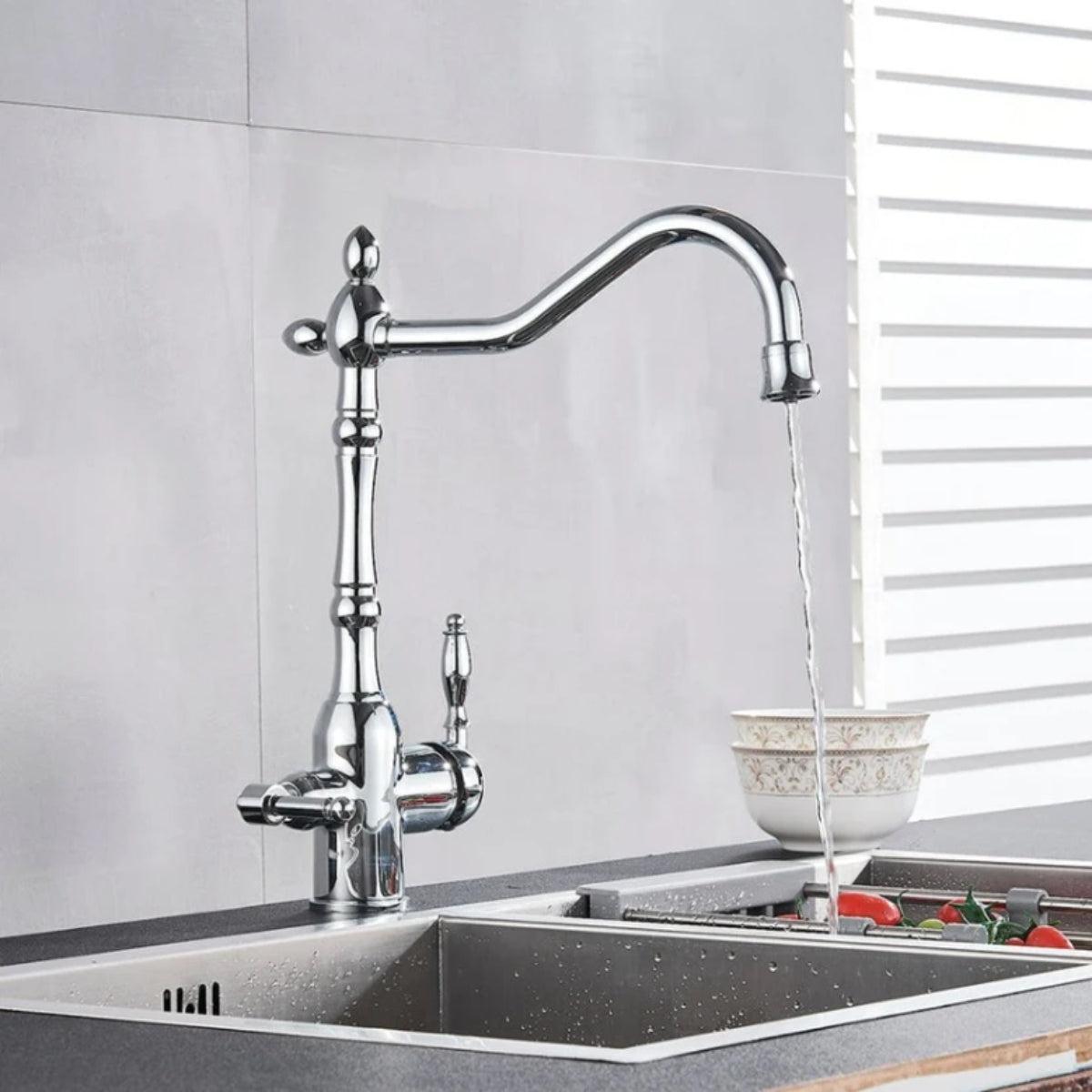 Antique Kitchen Sink Mixer Tap With Water Filter