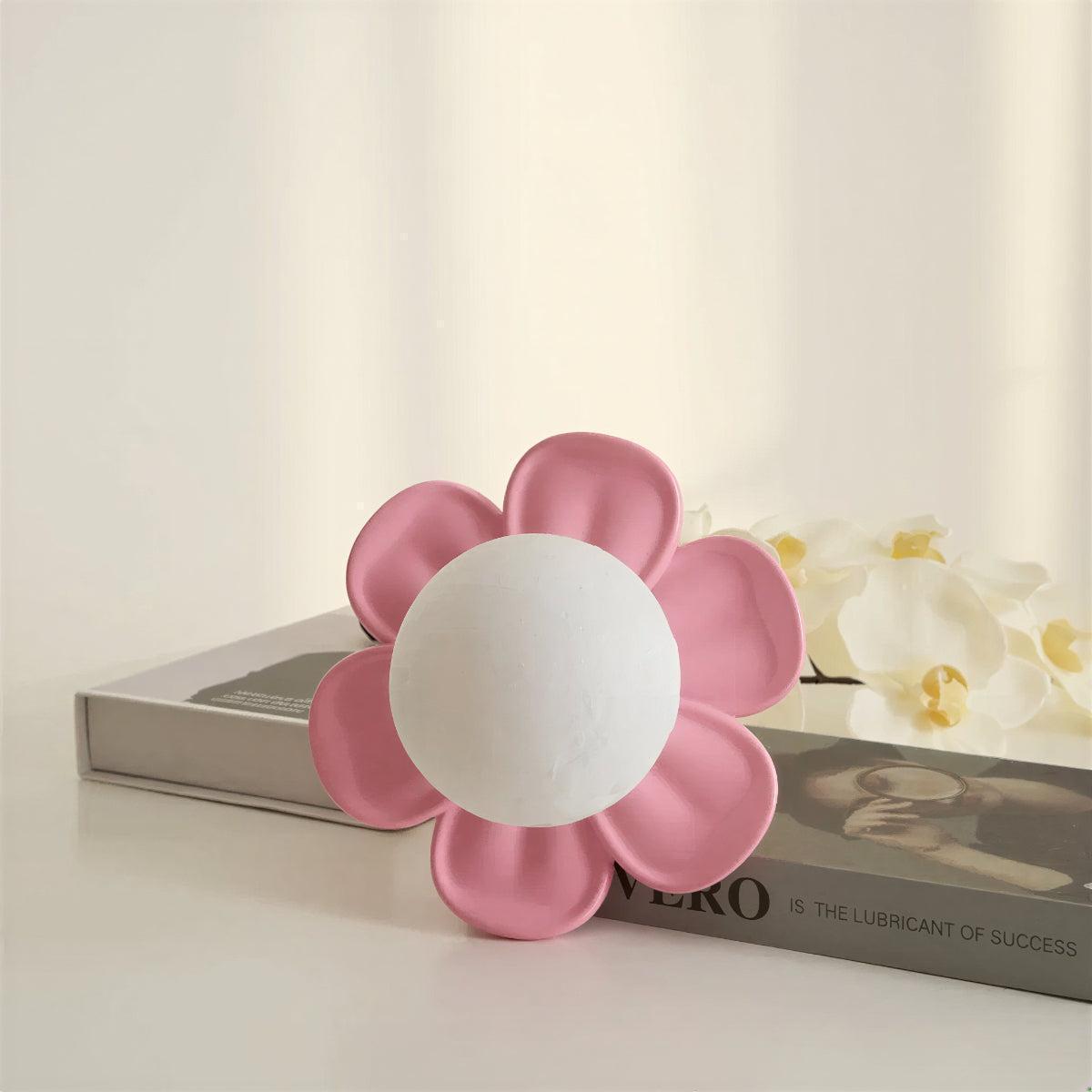 Art Deco Flower Ceiling Light With Floral Flush Mount Fitting