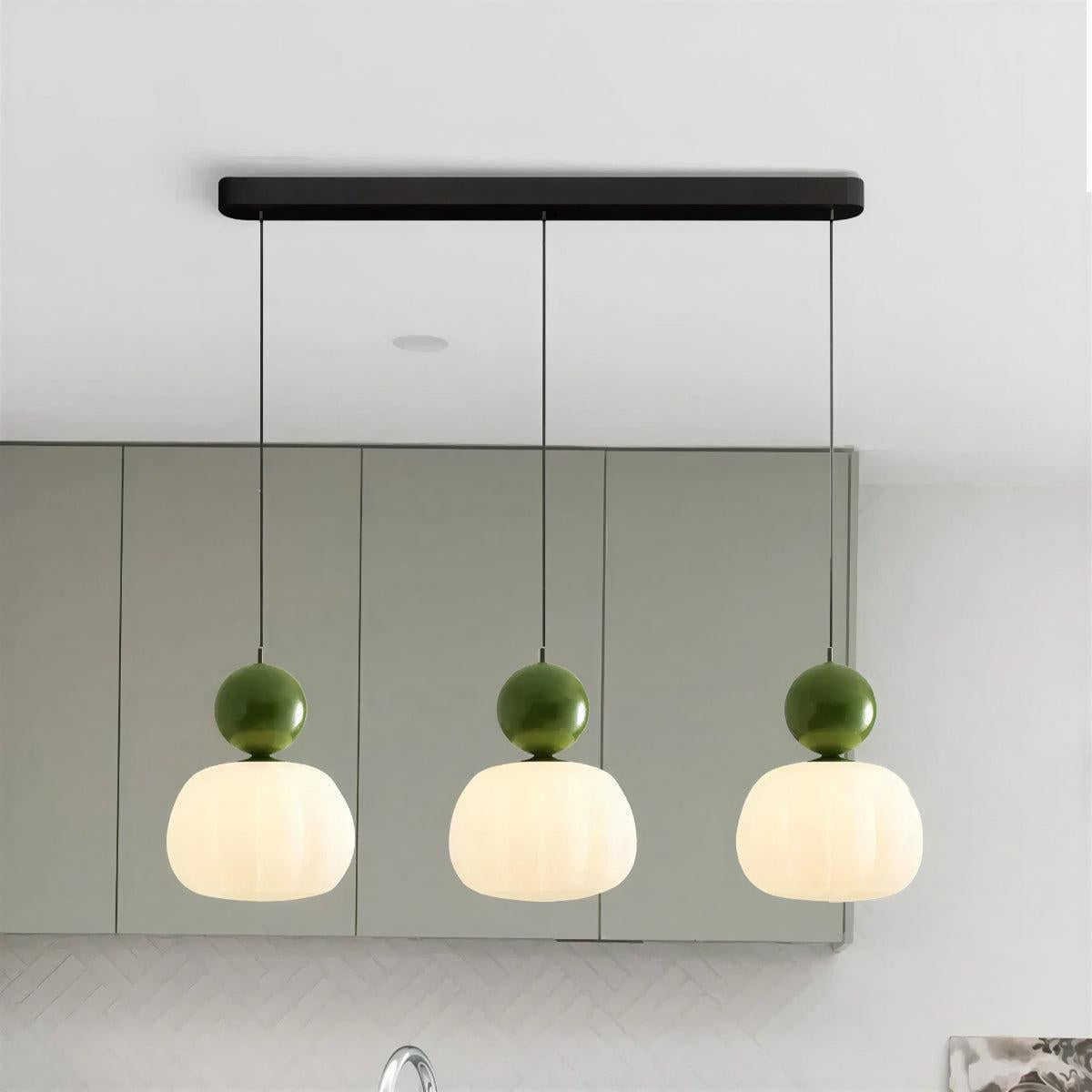 Art Deco Styled Hanging Pendant Light With Cream Coloured Shade