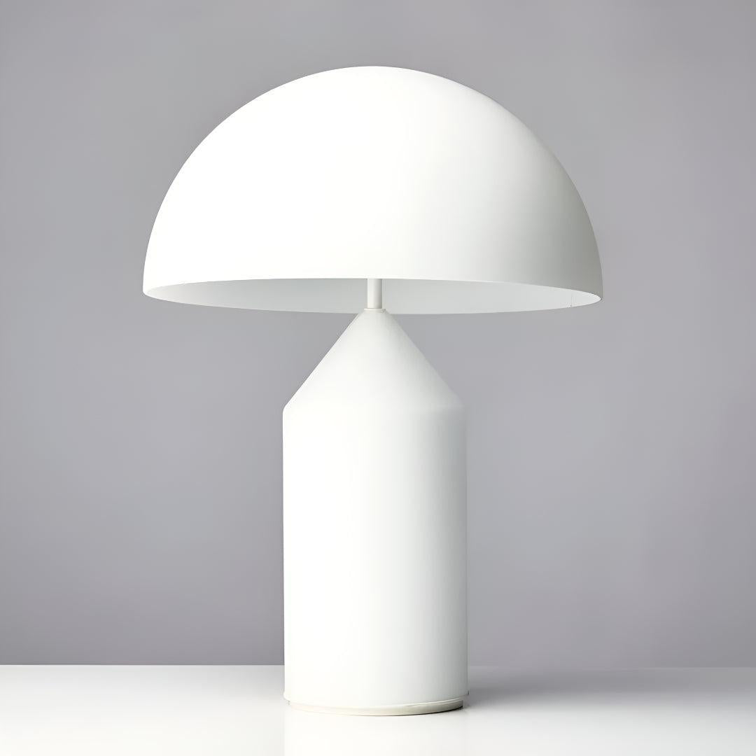 Atollo Bedside Metal Table Lamp With Modern Dome Shade