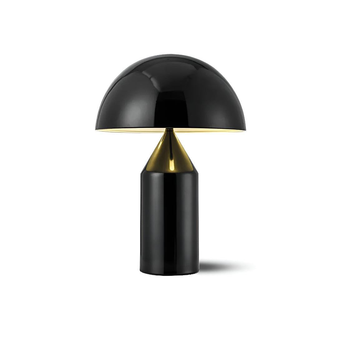 Atollo Bedside Metal Table Lamp With Modern Dome Shade