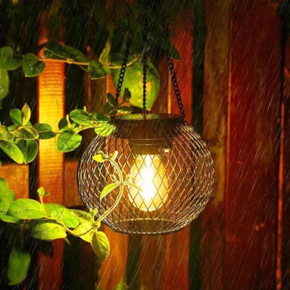 Automatic Sensor Decorative Solar Powered Hanging Garden Lantern Light