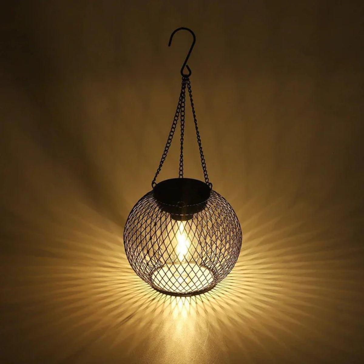 Automatic Sensor Decorative Solar Powered Hanging Garden Lantern Light