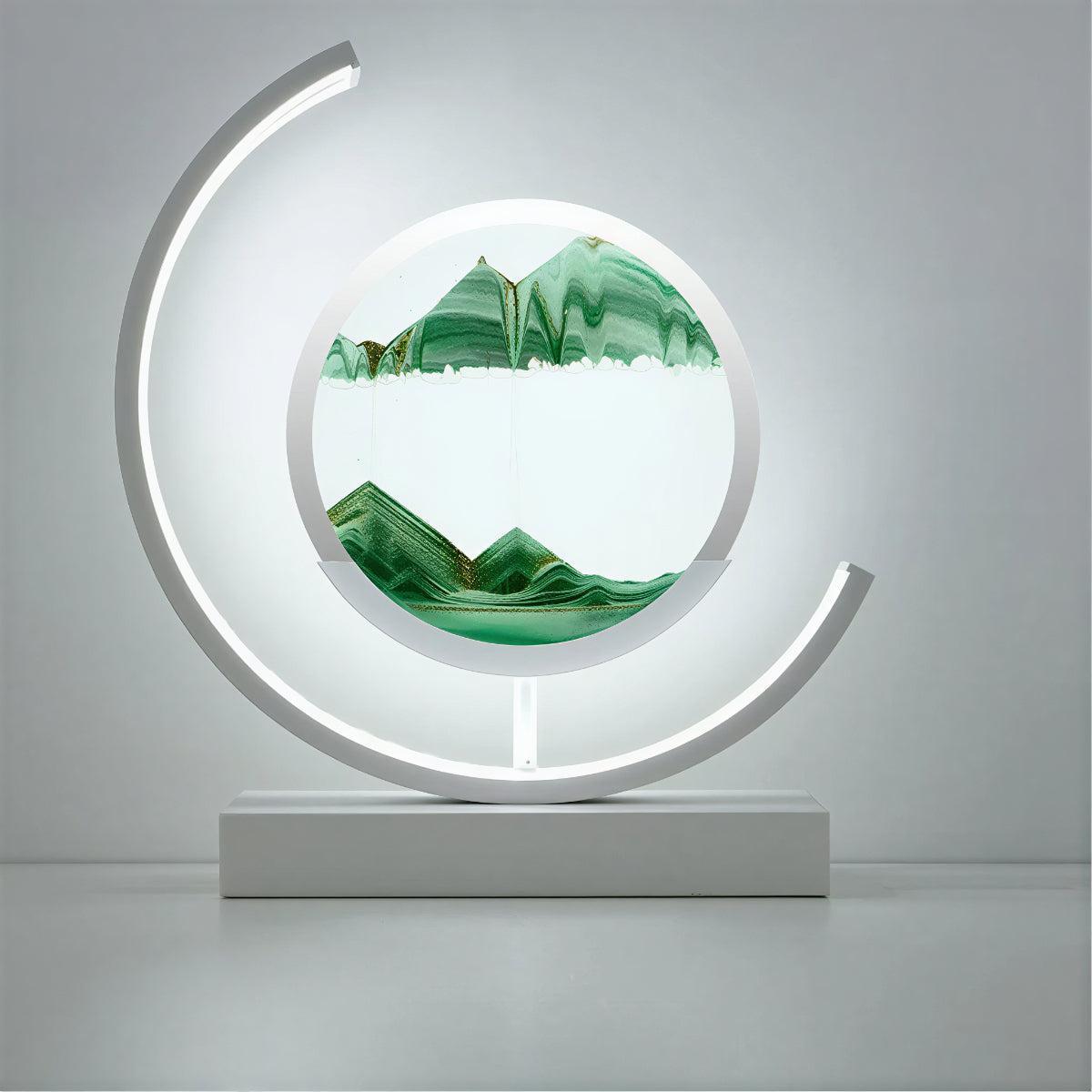 Bedside Table Lamp With Moving Sand Art Design