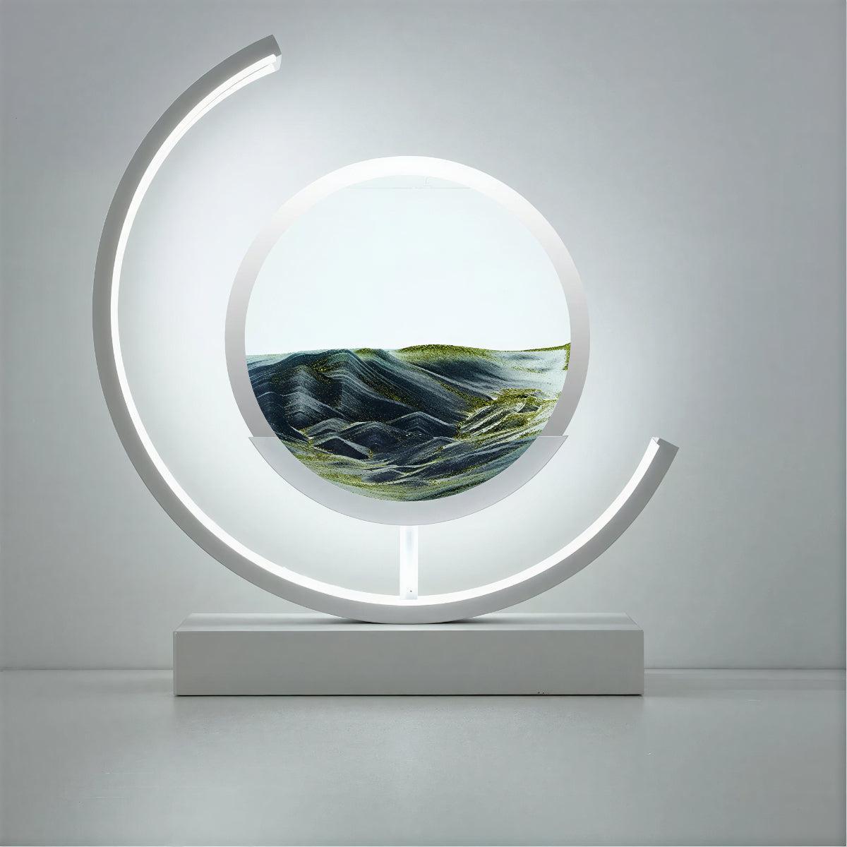 Bedside Table Lamp With Moving Sand Art Design