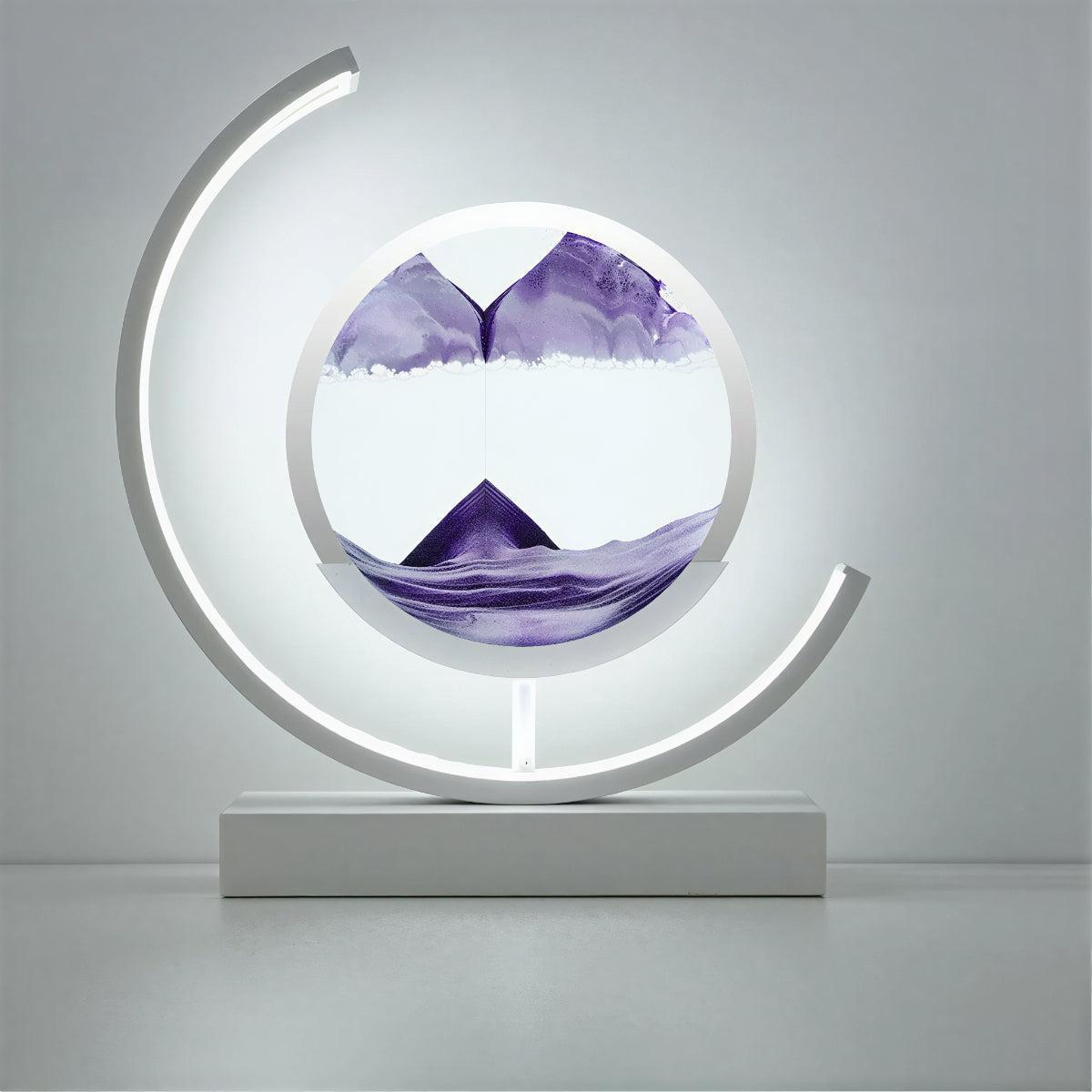 Bedside Table Lamp With Moving Sand Art Design