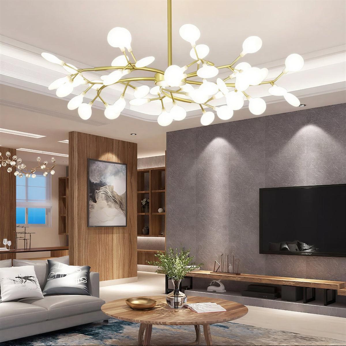 Ceiling Light With Modern Firefly Sputnik Branching Chandelier Design
