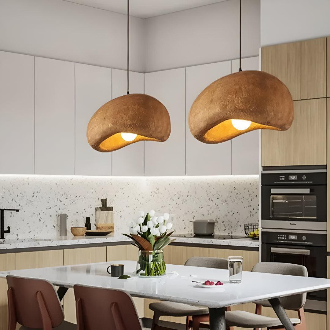 Ceiling Pendant Light With Japandi Wabi-Sabi Style