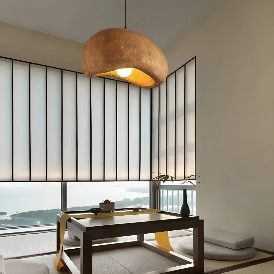 Ceiling Pendant Light With Japandi Wabi-Sabi Style