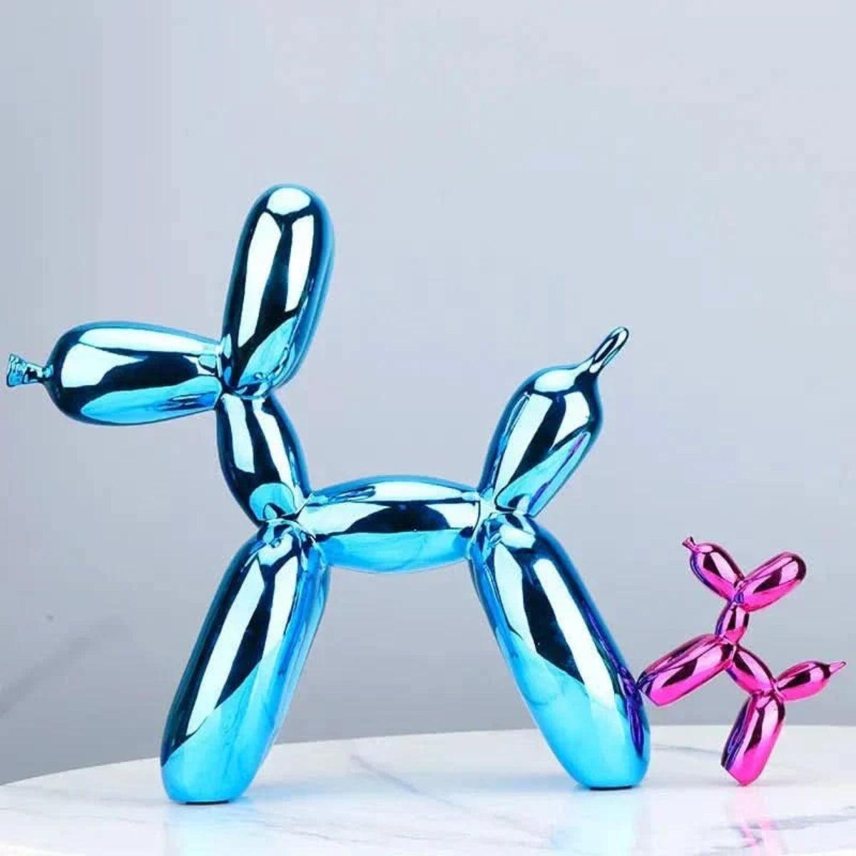 Contemporary Clown Balloon Dog Sculpture With Minimalistic Design