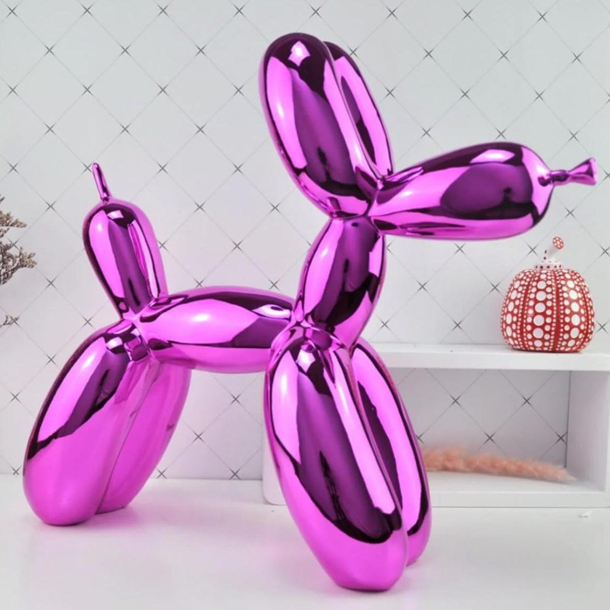 Contemporary Clown Balloon Dog Sculpture With Minimalistic Design