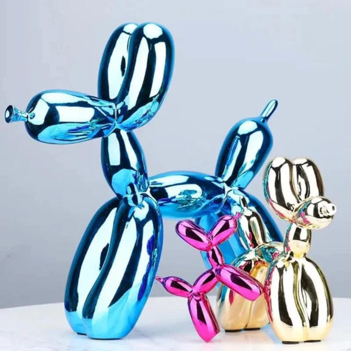 Contemporary Clown Balloon Dog Sculpture With Minimalistic Design