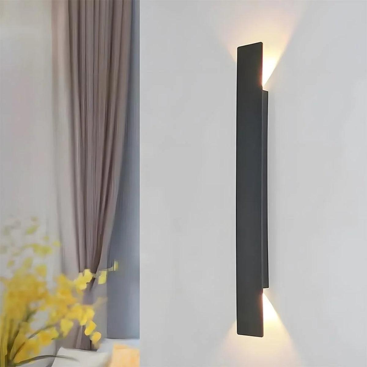 Contemporary Outdoor Wall Light With Dual Up Down Lighting