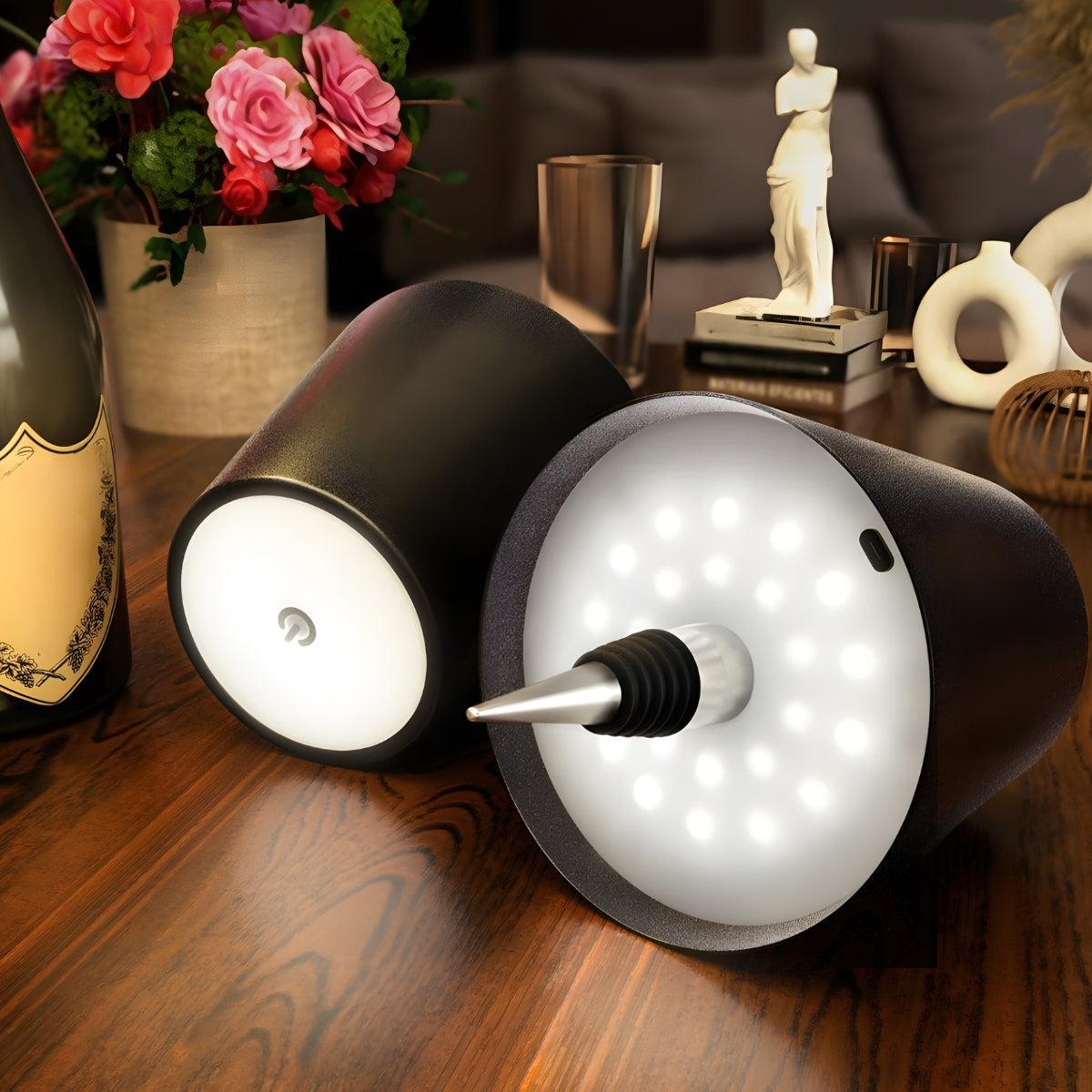 Cordless Rechargeable LED Bottle Light For Table Lamp